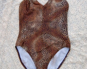 leopard print halter BACKLESS bathing suit (small)