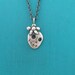 Sweet Sweet skull head with daisy - sterling silver