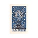 Moon La Lune Tarot Linocut Art Print