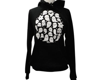 GHOST Hoodie Sweater - Kawaii Ghosts Unisex Sweatshirt - (Sizes S, M, L, XL)