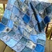 Bluer Than Blue - a rag throw / quilt