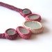 5 seaglass jewelry, bib necklace, statement necklace, Wedding prom choker pink burgundy collar English OOAK handmade Birthday gift for her
