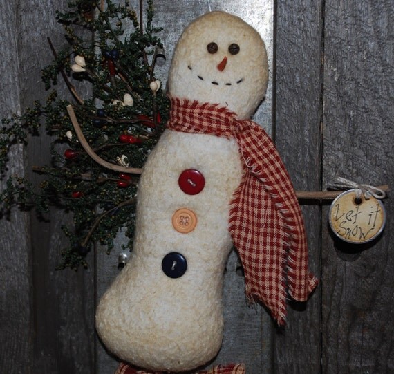 Primitive Vintage Grater Snowman Hanging SOCOFG