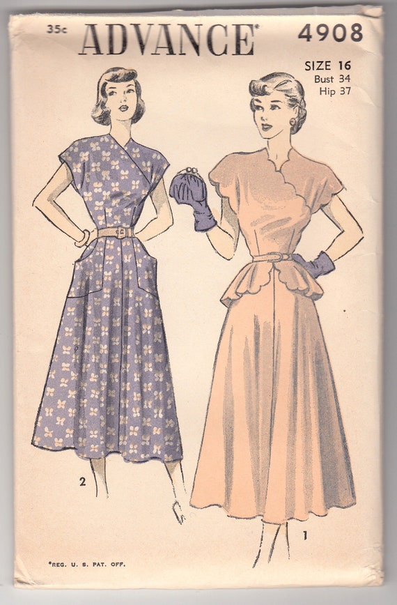 Vintage Sewing Pattern Ladies Dress 1950s 34 How to sew shorts 3 free diy patterns sewing tutorials