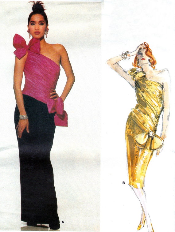 Items Similar To 1980s Evening Dress Pattern Vogue Designer Original ...