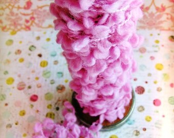 Bon Bon Pink Pom Pom Garland/ Trim - luxe party ribbon garland wedding embellishment craft decor supply - 5 yards