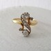 Vintage 1800s Victorian 18k Old Mine Cut Diamond Ring with French Hallmarks