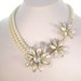 OOAK Floating Flowers - Swarovski Pearl and Crystal Bridal Statement Jewelry, zoeJane, Wedding Jewelry, Fantasy Flower Collection