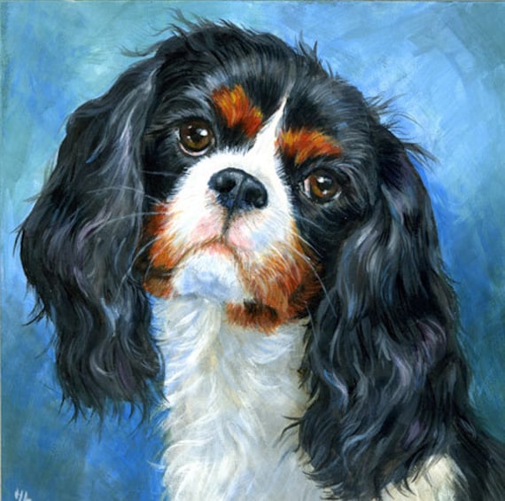 Custom Pet Portrait Dog Painting from your photo handmade