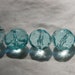 Quartz Beads, Aqua Transparent Lab Grown, Pale Aqua, Faceted Rondelles, Beautiful, 8x9mm, Five Pieces
