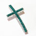 Pearl Silver Cross, Tuquoise Pearl Sideway Cross, Blue Silver Curver Cross Bracelet Connector, (1 Cross), Diy Craft Jewelry Making