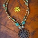 ANCIENT SUN Necklace TRIBAL Hippie Bohemian nomad necklace Long necklace bamboo necklace natural beads