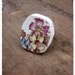 Vintage China Ring, Repurposed Plate, Pastel Pink, Blue, Yellow, Floral, Eco Friendly Cocktail Ring, Statement Jewelry