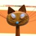 Cat Danish Modern Pen Wooden Carved Teak Mid Century Collectible -Bogesen, Laurids Lonborg, Bolling Style- Foil Label