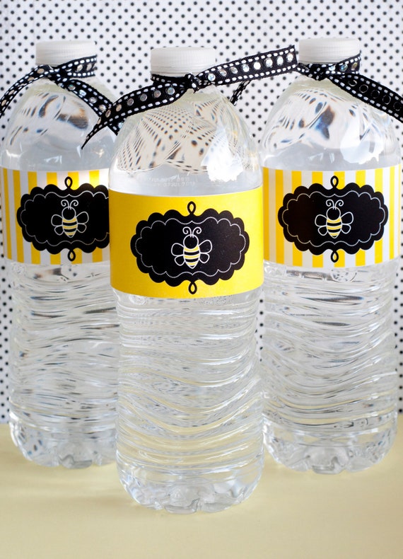 Bee Party PRINTABLE Drink Labels (INSTANT DOWNLOAD) by Love The Day Il_570xn