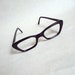 SALE 1960s Black lucite angular cat eye spectacle frames