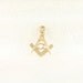 Vintage 10K Masonic Charm Pendant