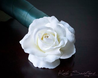White Garden Rose Hair bridal hair pin white rose wedding rose hair pin flower White Garden Rose Hair bridal hair pin white rose wedding rose hair pin flower