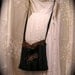 Small Bohemian Bag, long cross over body strap, handmade thick blue chenille fabric