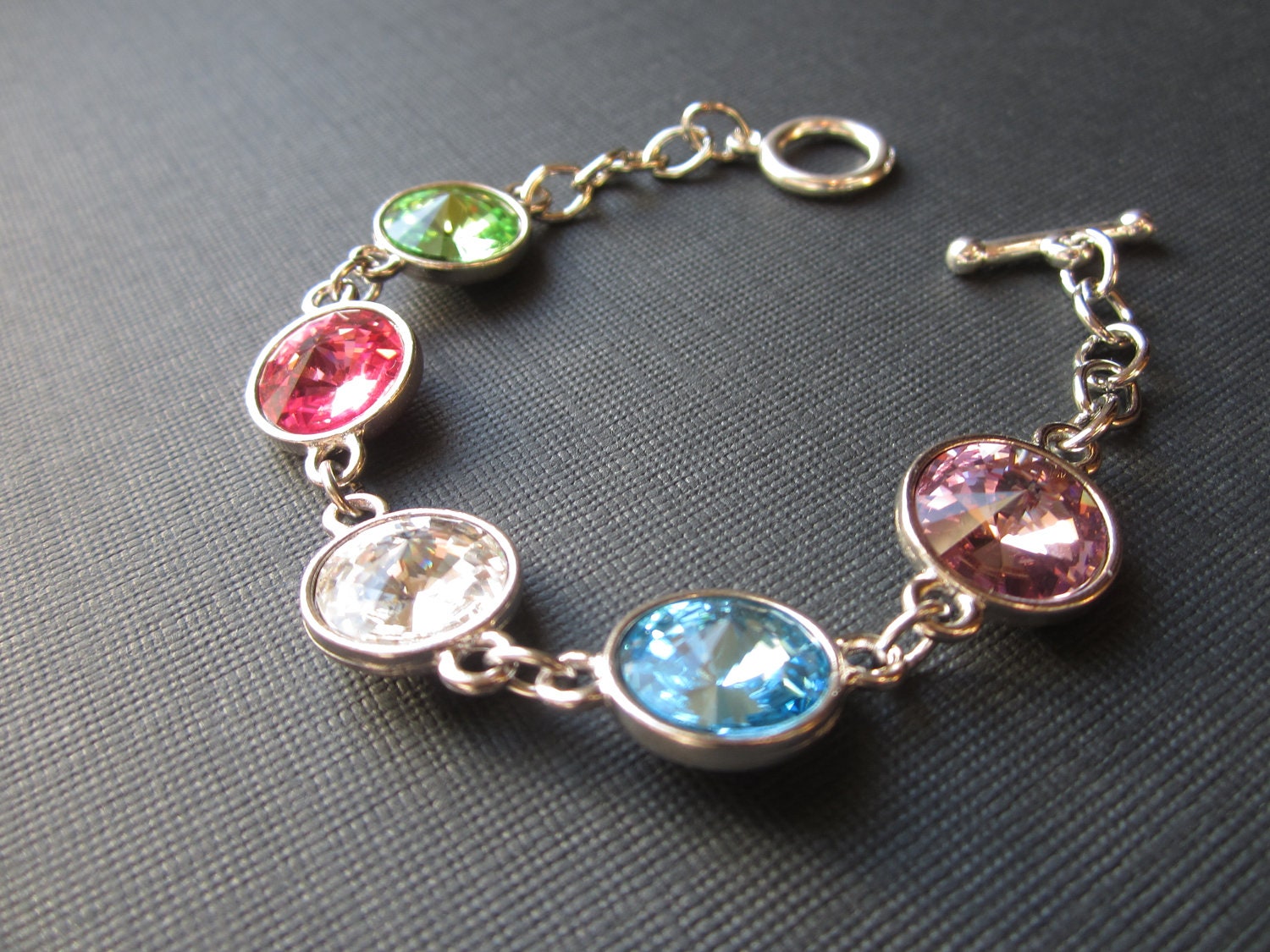 Custom Birthstone Bracelet for Mom Grandma Mother's Day