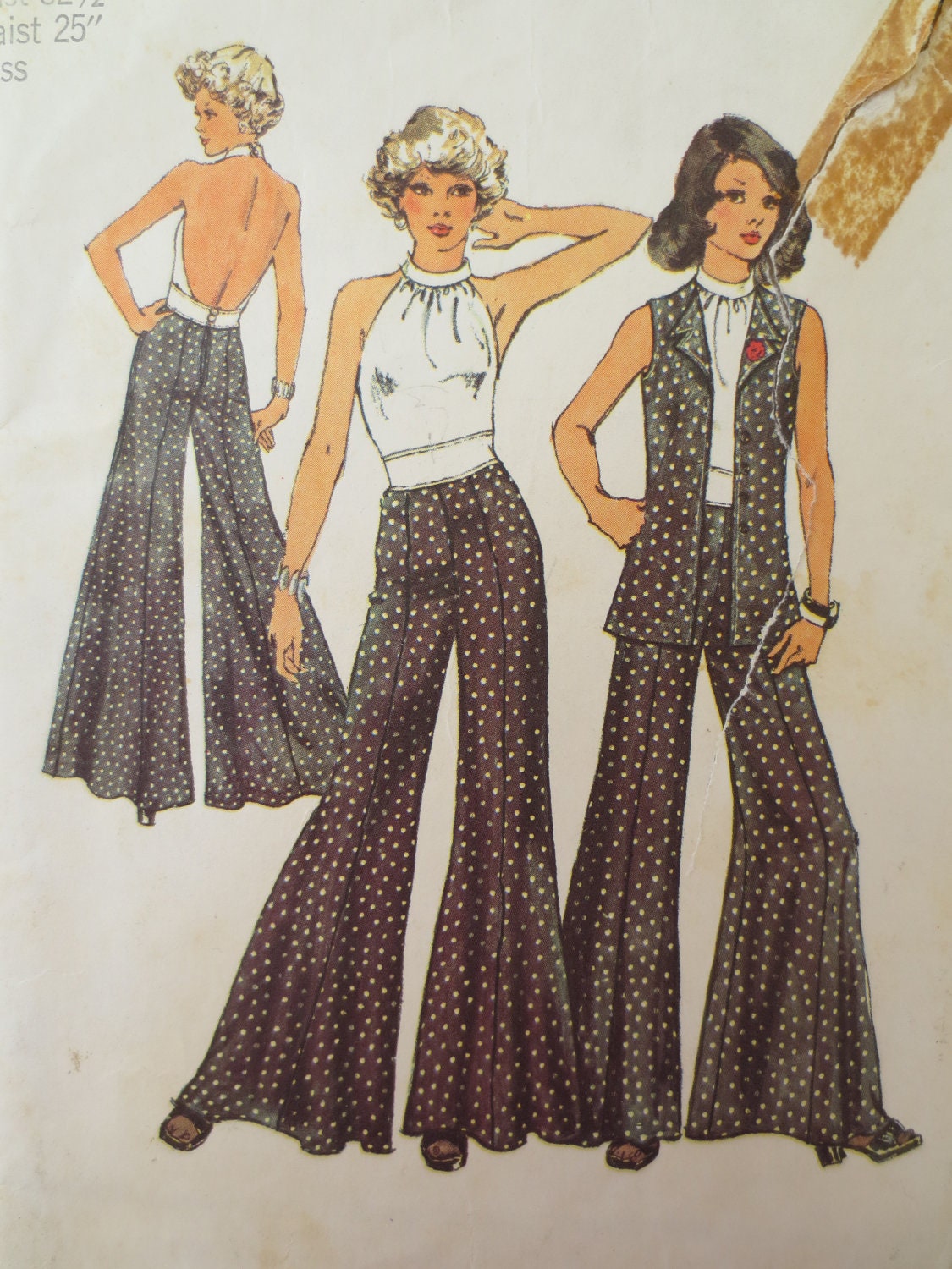 Vintage Simplicity 5611 Sewing Pattern 1970s Halter Pattern