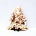 Porcelain Doll, China Doll, Girls Toys, 1930s - Composite Body, Floral Brown Dress