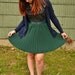 The Gwendolyn Skirt - Classic Dark Green Skirt with Accordion Pleating