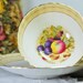 Aynsley Tea Cup and Saucer Butter Yellow Fruit Oban Signed D. Jones, England