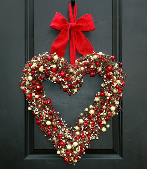 Heart Wreath Valentine Wreath Valentine by ...
