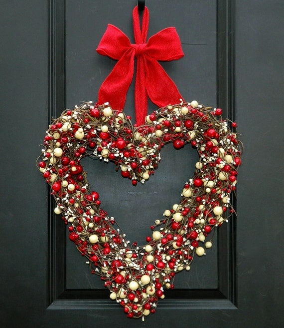 Heart Wreath Valentine Wreath Valentine by ...