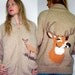 70s Tan Wool Grandpa COWICHAN DEER Knit Sweater ZIp Coat Mens Oversized Jacket Boho