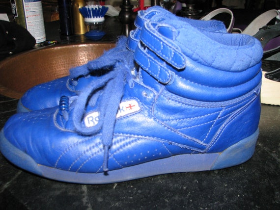 blue reebok high tops