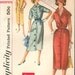 Super Uncut 1957 Simplicity 2399 Slim Shirt-Dress 3 Versions Sewing Pattern Bust 32
