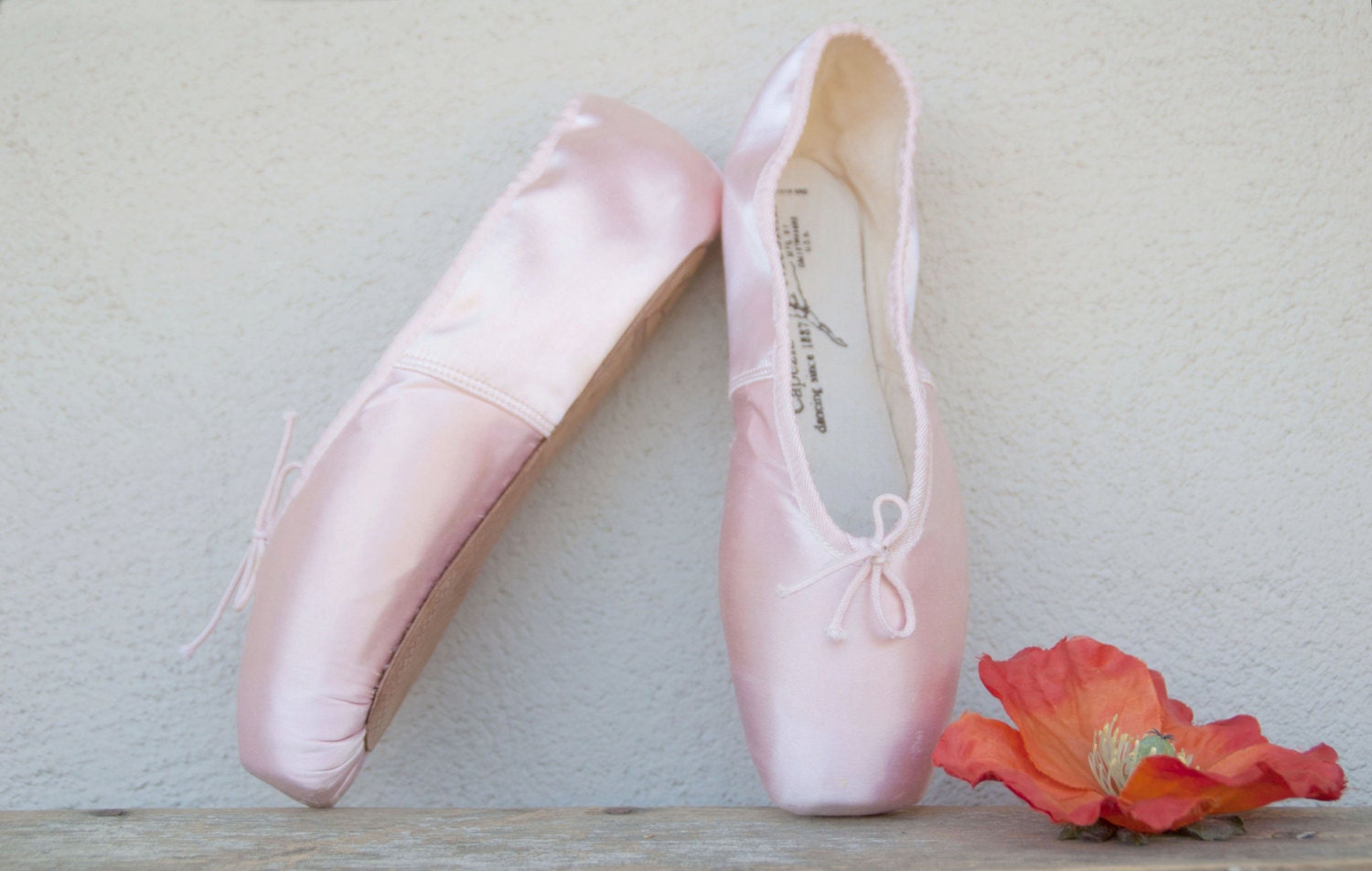 Vintage Ballet Shoes Pink Satin Pointe Shoe Slippers Ballet