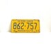 Vintage Yellow Minnesota License Plate