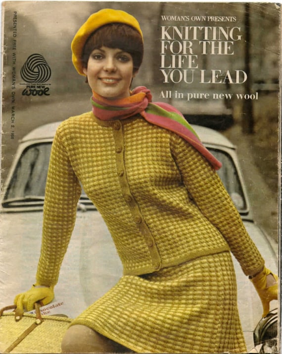 Vintage 1968 Knit Pattern Book - 'Patons' Mod