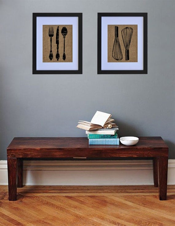 Kitchen Set Wall Decor Kitchen Wall Art Burlap Wall Decor