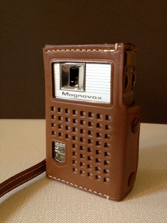 9 arvin transistor radio w/ Transistor 7 Case Radio Leather Vtg Magnavox