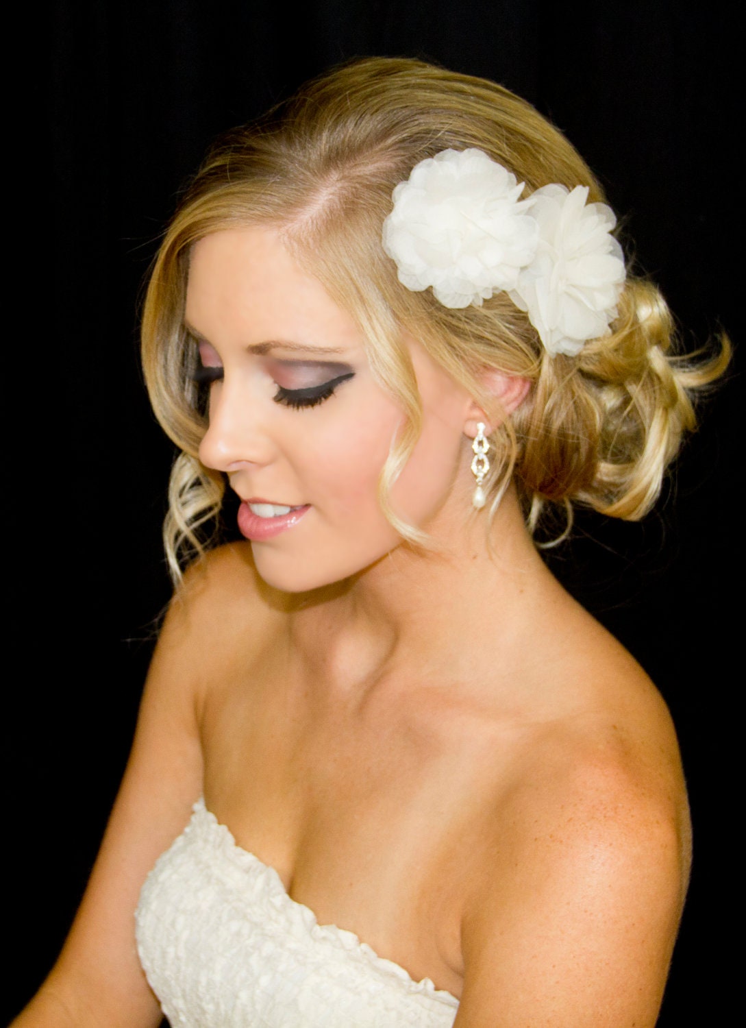 bride hair made style