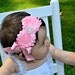 Light Pink Chiffon Sunflower Headband. Infant Headband. Toddler Headband. Baby Girl Headband. Photo Prop.