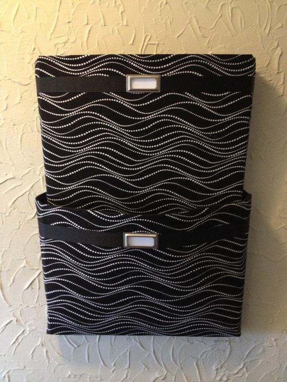 Items similar to Fabric Wall Pockets with two pockets / ideal as a mail