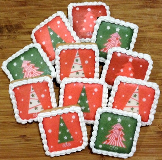 Items similar to Christmas Tree Wafer Papers for Cookies Edible