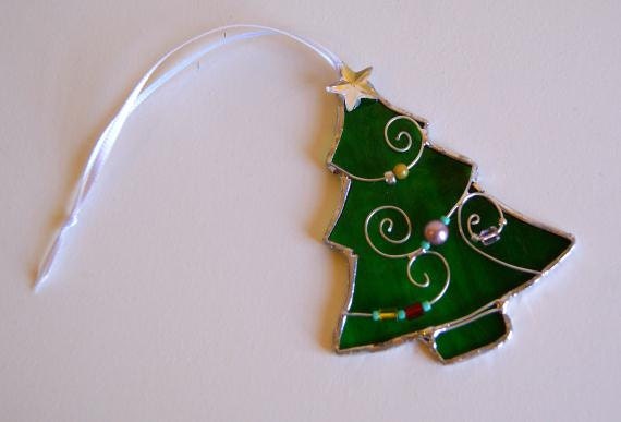 stained glass christmas tree christmas ornament by glassbykat stained glass christmas tree christmas ornament by glassbykat