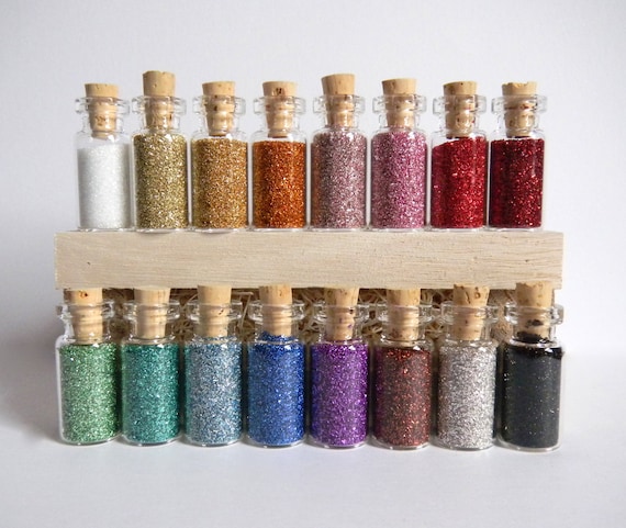 German Glass Glitter - Your Choice 4 Small Bottles