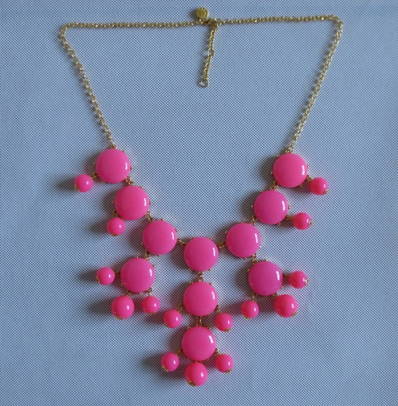 Bubble necklace, Rose pink bubble necklace, statement neclace, bib necklace