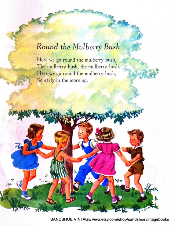 1960s-round-the-mulberry-bush-nursery-rhyme-print-ideal-for