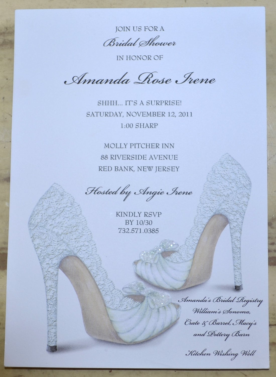 Shoe Bridal Shower Invitations 5