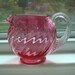 ANTIQUE Pink Glass Pitcher/Creamer