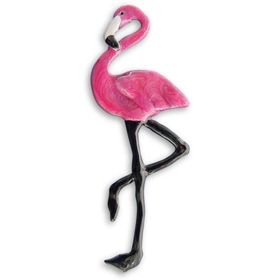 Enamel Pink Flamingo Pin