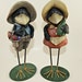 Two Hand Painted Resin Crow Figurines, Home Decor, Part of Sales Proceeds Supports Animal Rescue Charity
